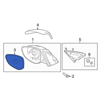 Mazda OE - Front Left Door Mirror Glass