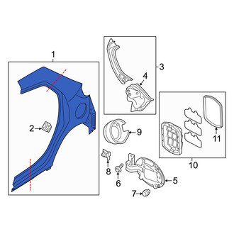 Mazda OE - Rear Left Outer Quarter Panel