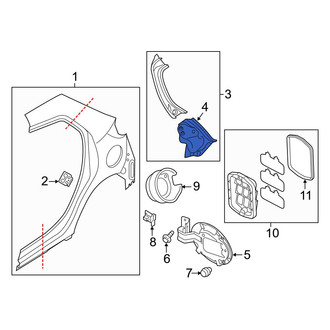 Mazda OE - Left Body C-Pillar Reinforcement