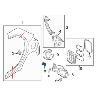 Mazda OE - Rear Fuel Filler Housing