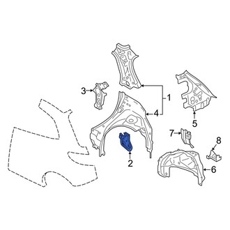 Mazda OE - Left Upper Quarter Panel Reinforcement