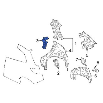 Mazda OE - Left Quarter Panel Reinforcement