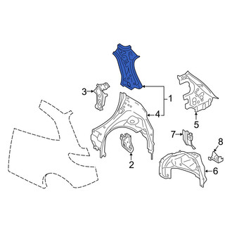 Mazda OE - Rear Left Lower Inner Quarter Panel