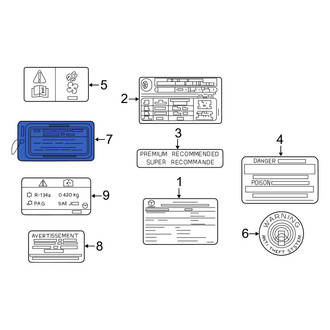 Mazda OE - Air Bag Information Label