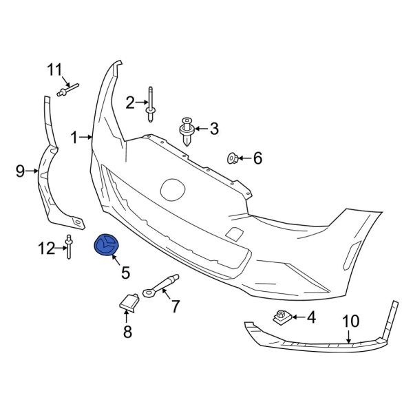 Mazda OE N24351741 Front Bumper Cover Emblem