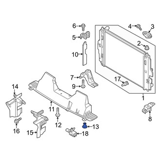 Mazda OE - Radiator Support Splash Shield Clip