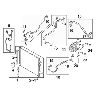 Mazda OE - Air Conditioner & Heater - Condenser, Compressor & Lines