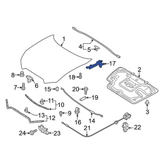 Mazda OE - Front Left Hood Hinge