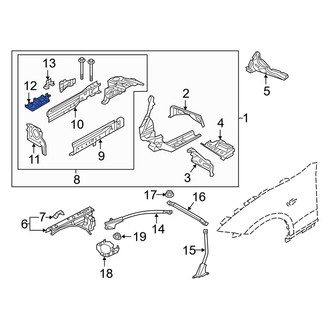 Mazda OE - Front Left Frame Side Member Reinforcement