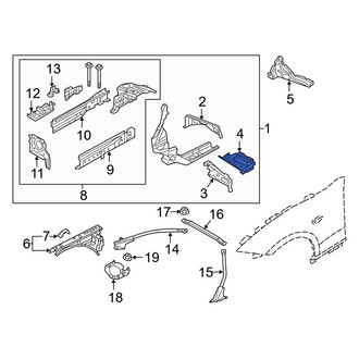 Mazda OE - Front Left Floor Pan Reinforcement