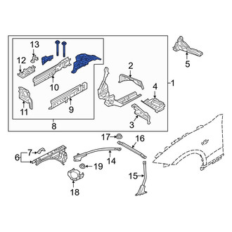 Mazda OE - Front Left Frame Side Member Assembly
