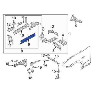 Mazda OE - Front Right Outer Frame Side Member