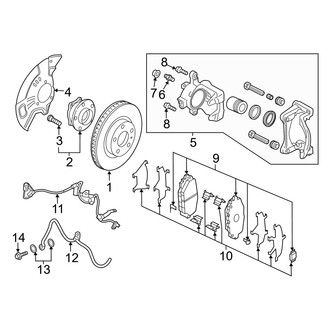 Mazda OE - Front Suspension - Brake Components (W/O Brembo Brakes)