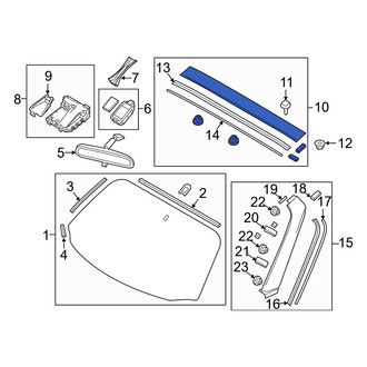 Mazda OE - Front Upper Windshield Molding