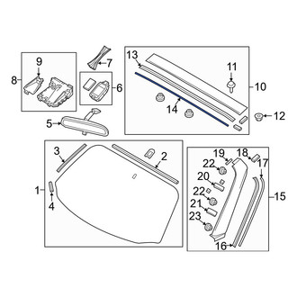 Mazda OE - Windshield Molding Seal