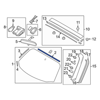 Mazda OE - Upper Windshield Seal