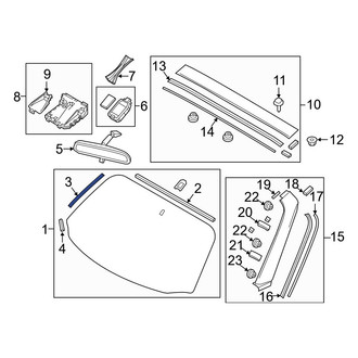 Mazda OE - Center Windshield Seal