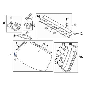 Mazda OE - Lower Windshield Seal