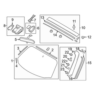 Mazda OE - Windshield - Reveal Moldings