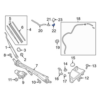 Mazda OE - Liftgate Washer Hose Adapter