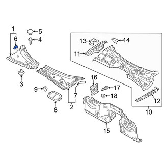 Mazda OE - Right Cowl Cover Insulator