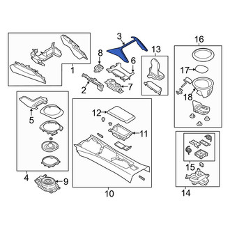 Mazda OE - Front Upper Console Trim Panel