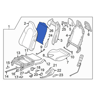 Mazda OE - Left Seat Back Reinforcement Plate