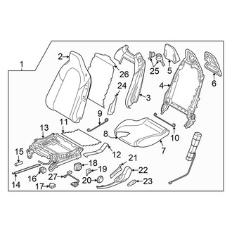 Mazda OE - Seats & Tracks - Driver Seat Components