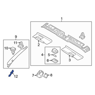 Mazda OE - Left Upper Body A-Pillar Trim Panel