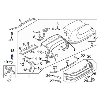 Mazda OE - Left Convertible Top Seal