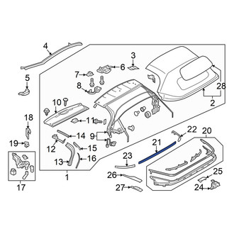 Mazda OE - Front Center Convertible Top Mounting Plate