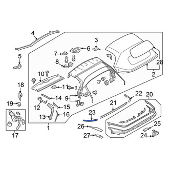 Mazda OE - Front Left Convertible Top Mounting Plate
