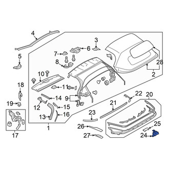 Mazda OE - Convertible Top Stowage Compartment Latch