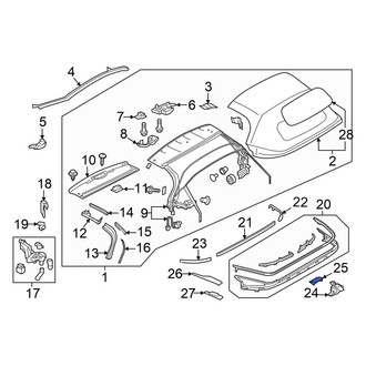 Mazda OE - Convertible Top Push Rod Pivot Lever