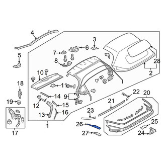 Mazda OE - Rear Left Convertible Top Mounting Plate