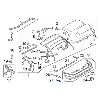 Mazda OE - Rear Left Convertible Top Mounting Plate