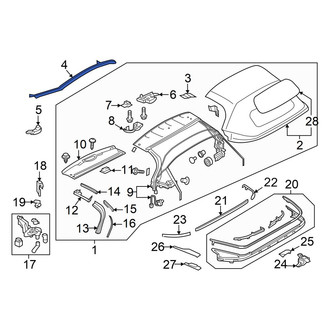 Mazda OE - Front Convertible Top Seal
