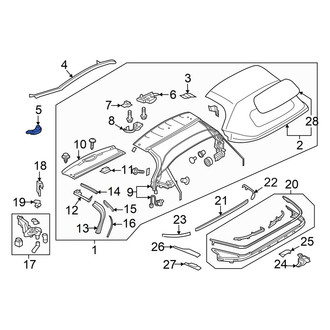 Mazda OE - Convertible Top Stowage Compartment Lid Striker