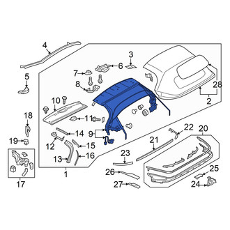 Mazda OE - Convertible Top Frame Guide