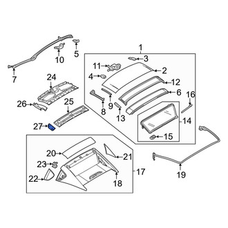 Mazda OE - Rear Left Roof Opening Trim