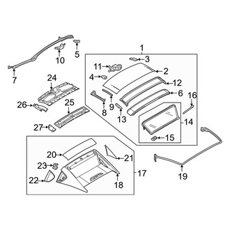 Mazda OE - Retractable Top - Interior Trim (RF Club / RF Grand Touring)