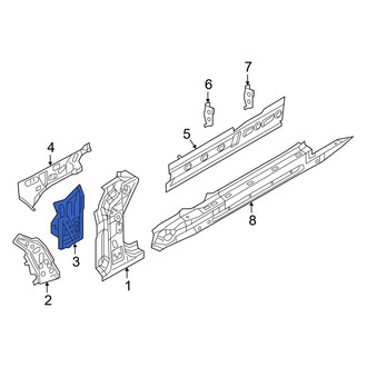 Mazda OE - Rear Left Body A-Pillar Reinforcement