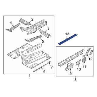Mazda OE - Front Left Floor Pan Crossmember
