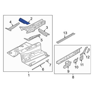 Mazda OE - Front Right Floor Pan Crossmember