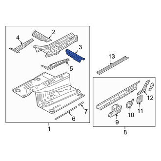 Mazda OE - Front Left Floor Pan Crossmember