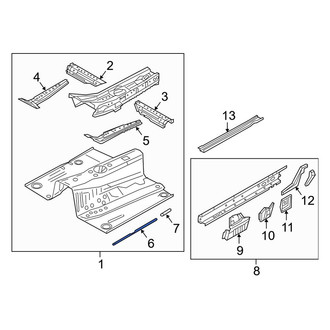 Mazda OE - Front Left Floor Reinforcement End Cap