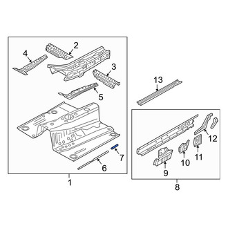 Mazda OE - Rear Left Floor Reinforcement End Cap