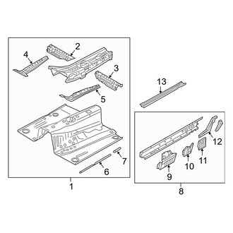 Mazda OE - Pillars, Rocker & Floor - Floor & Rails