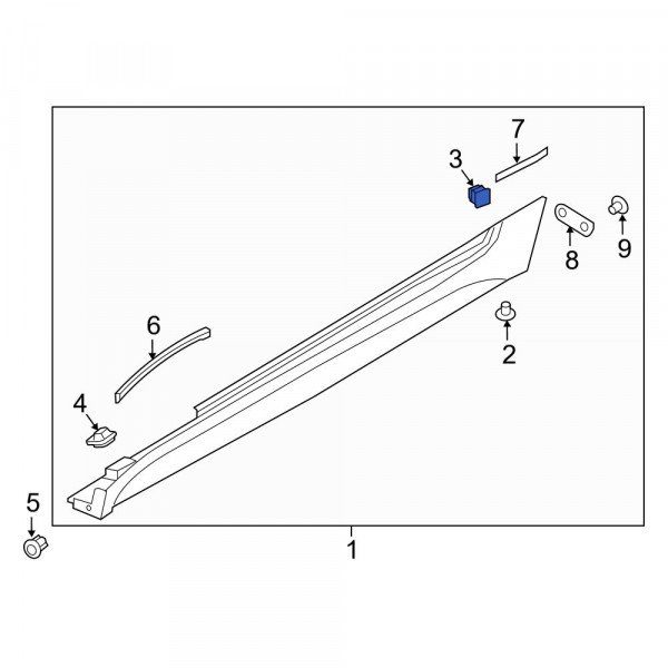 Mazda OE D10E51SJ3 - Rocker Panel Molding Clip
