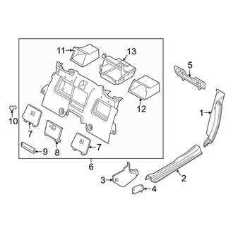Mazda OE - Pillars, Rocker & Floor - Interior Trim (W/O Hard Top)